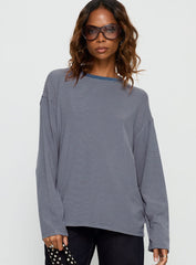 Marlah Long Sleeve Top Blue Stripe
