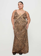 Sanctuary Maxi Dress Leopard Curve