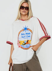 Del Mar Surf Club Oversized Graphic Tee White / Multi