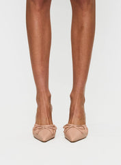 Get To You Pointed Toe Heels Beige