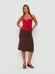 Isabetta Halter Top Red