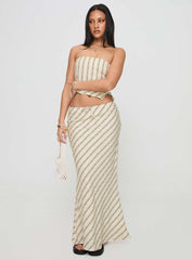 Mercer Linen Blend Maxi Skirt Cream