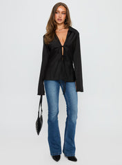 Way Life Goes Long Sleeve Top Black