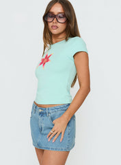 Lush Lagoon Graphic Baby Tee Turquoise