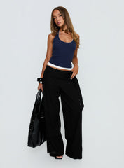 Debee Layered Halter Top Navy / White