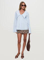 Calistoga Deep Collar Shirt Blue