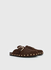 Way Life Goes Stud Detail Clogs Chocolate