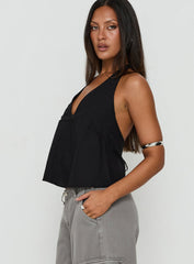 Faira Halter Top Black