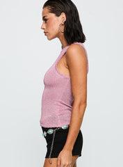 No Pretending Top Pink Glitter