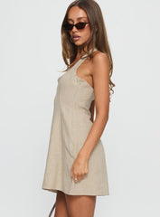 Florelli Halter Mini Dress Oat
