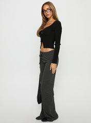Alfreda Jersey Pants Grey / Black Stripe