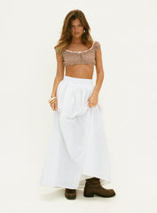 Valerio Maxi Skirt White