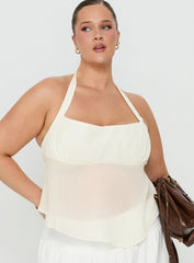 Finesse Halter Top Yellow Curve