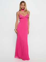 Jadira Scarf Maxi Dress Guava