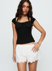 Danyi Anglaise Shorts White
