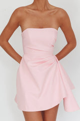 Minnesota Strapless Mini Dress Pink