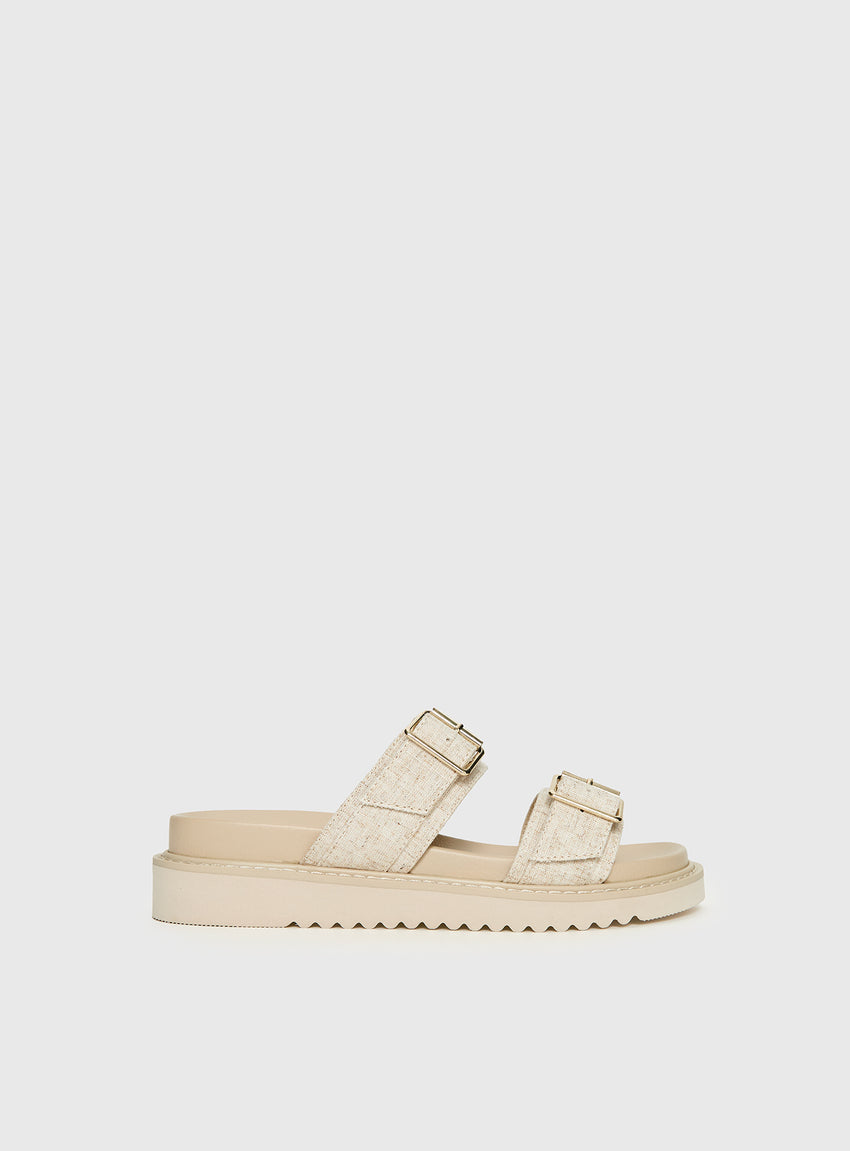 Roxxie Sandals Beige Linen