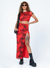 Rosie Mesh Set Red Multi