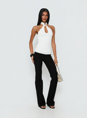 Amerika Twist Neck Top White