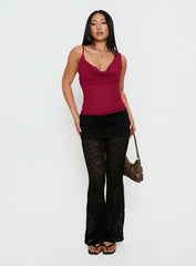 Gogo Lace Flare Pants Black