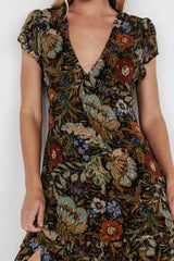 Riverwood Deep V Maxi Dress | Multi Floral