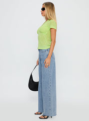 Darla Low Rise Straight Jean Vintage Blue Wash
