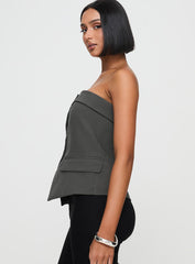 Change It Up Strapless Top Grey