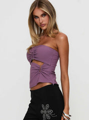 Reckless Abandon Strapless Top Mauve