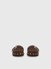 Way Life Goes Stud Detail Clogs Chocolate