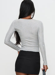 Context Long Sleeve Top Silver