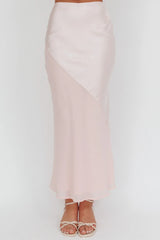 Easy Love Contrast Maxi Skirt Pink