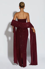 Pandra Maxi Dress - Wine Sparkle